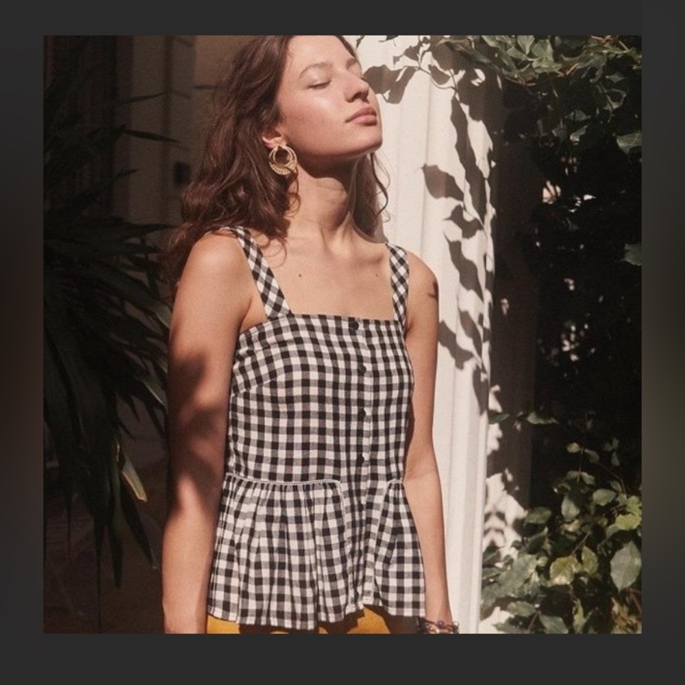 Sezane Laurette Gingham Top - price is firm